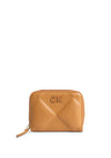 Calvin Klein Small Quilted Wallet, Brown Sugar