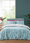 Catherine Lansfield Reversible Aruba Tropical Floral Duvet Cover Set, Green Multi