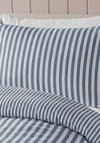Catherine Lansfield Brushed Stripe Duvet Cover Set, Blue