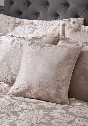 Catherine Lansfield Damask Jacquard Cushion 43x43cm, Champagne