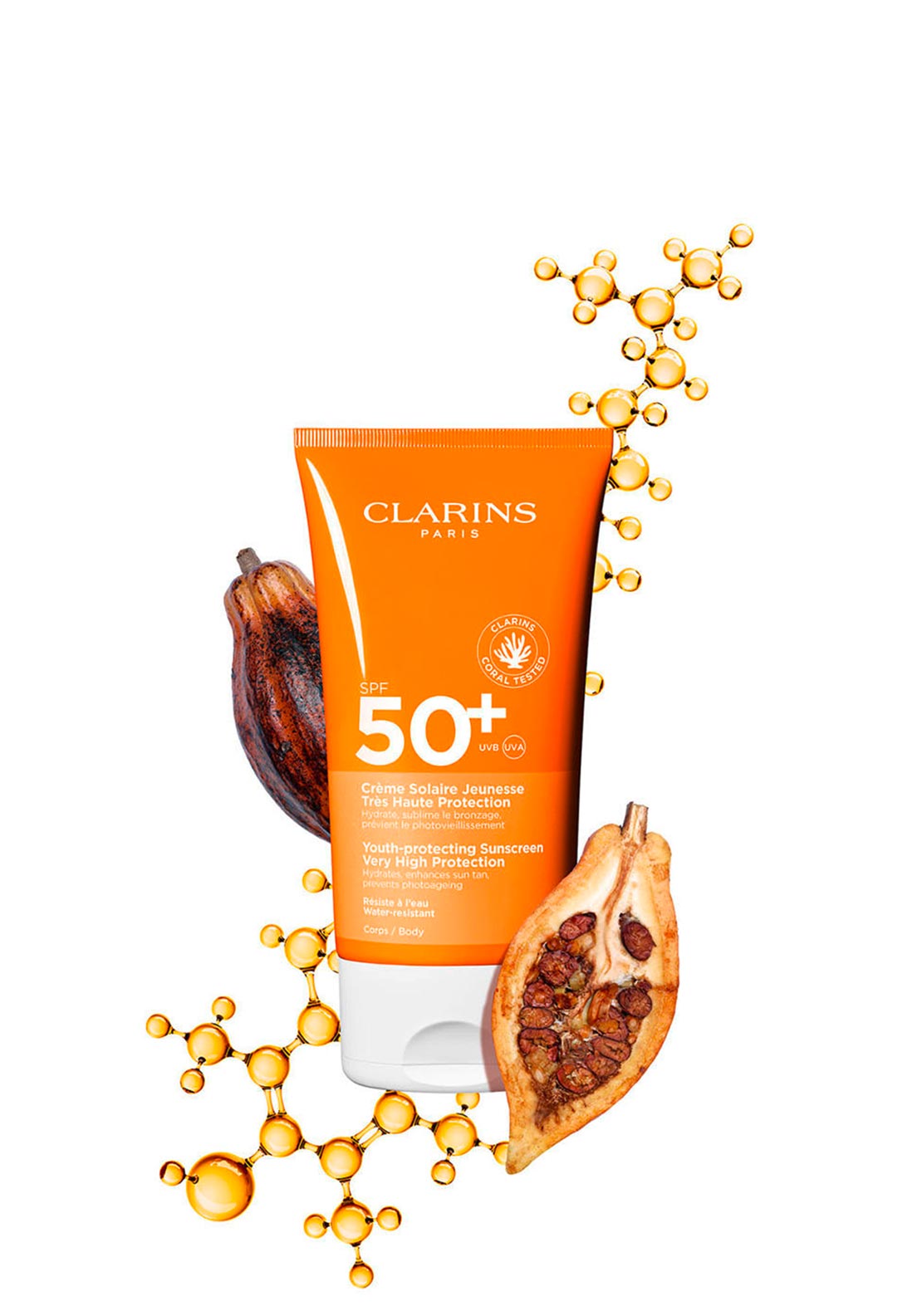 Clarins SPF50+ Youth Protecting Body Sunscreen, 150ml