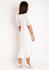 Claudia C Amsterdam Dip Hem Midi Dress, Off-White
