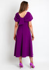 Claudia C Catalina Short Cape Sleeve A-Line Dress, Violet