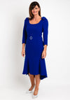 Claudia C Maxima Embellished Belted Waist Midi Dress, Royal Blue