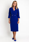 Claudia C Victoria Pencil Midi Dress, Royal Blue