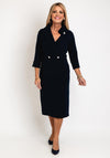 Claudia C Victoria Pencil Midi Dress, Navy