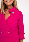 Claudia C Victoria Pencil Midi Dress, Fuchsia