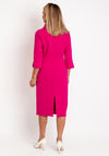 Claudia C Victoria Pencil Midi Dress, Fuchsia