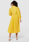 Closet London Pleated Wrap Midi Dress, Yellow