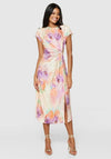 Closet London Stripe Detail Floral Dress, Multi Coloured