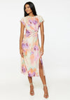 Closet London Stripe Detail Floral Dress, Multi Coloured