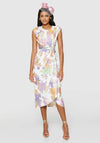 Closet London Floral Metallic Dress, White Multi