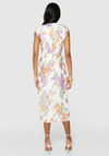 Closet London Floral Metallic Dress, White Multi
