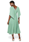 Closet London Cape Pleated Dress, Sage Green