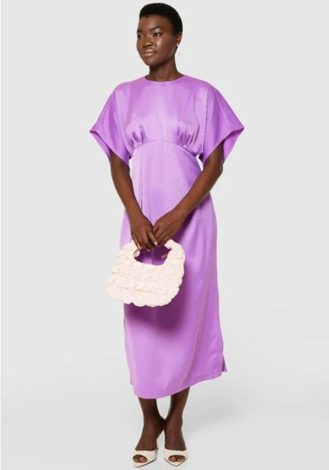 closet purple dress New Closet Mesh Midi Dress Purple