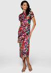 Closet Abstract Print High Neck Pencil Dress, Multi-Coloured