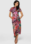 Closet Abstract Print High Neck Pencil Dress, Multi-Coloured
