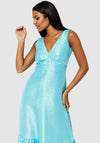 Closet London Aline Crinkle Dress, Sky Blue