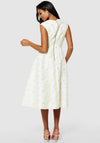 Closet London Jacquard A-line Midi Dress, Cream