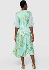 Closet Jacquard Floral Wrap Midi Dress, Green