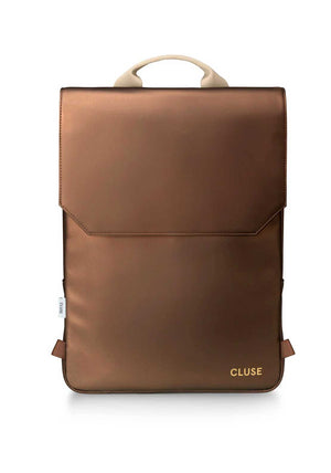 Cluse Le Reversible Metallic Backpack, Brown and Beige
