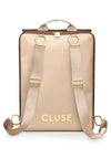 Cluse Le Reversible Metallic Backpack, Brown and Beige