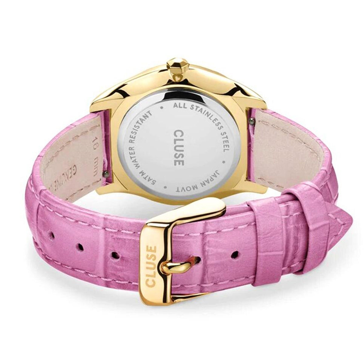 Cluse Feroce Petite Leather Watch, Pink