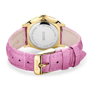 Cluse Feroce Petite Leather Watch, Pink