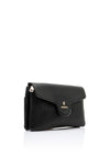 Zen Collection Faux Leather Envelope Pouch Crossbody Bag, Black