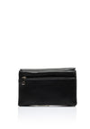 Zen Collection Faux Leather Envelope Pouch Crossbody Bag, Black