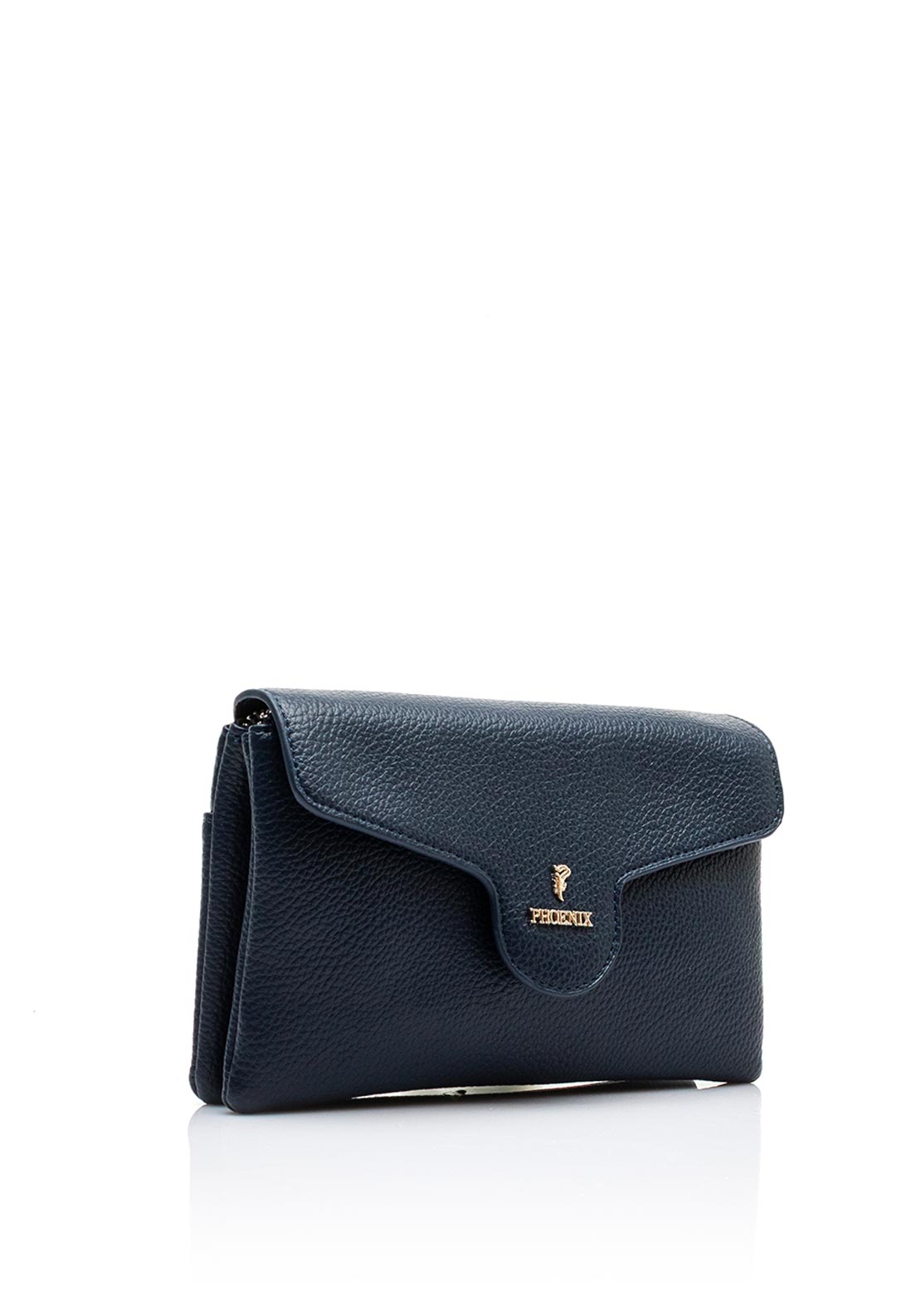 Zen Collection Faux Leather Envelope Pouch Crossbody Bag, Navy