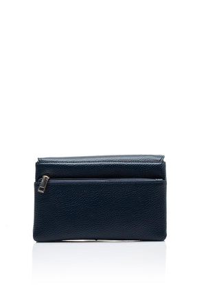 Zen Collection Faux Leather Envelope Pouch Crossbody Bag, Navy