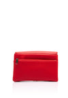 Zen Collection Faux Leather Envelope Pouch Crossbody Bag, Red