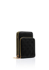 Zen Collection Quilted Smartphone Mini Crossbody Bag, Black