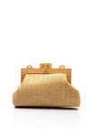Zen Collection Woven Beach Clutch Bag, Dark Beige