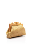 Zen Collection Woven Beach Clutch Bag, Dark Beige