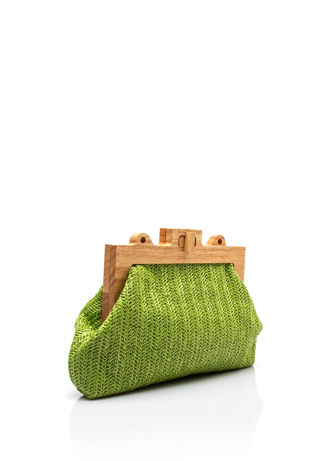 Zen Collection Woven Beach Clutch Bag, Green