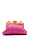 Zen Collection Woven Beach Clutch Bag, Rose Pink