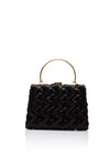 Zen Collection Satin Weave Clutch Bag, Black
