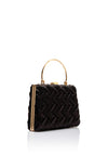 Zen Collection Satin Weave Clutch Bag, Black