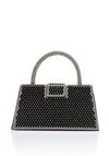 Zen Collection Diamante Encrusted Mini Grab Clutch Bag, Black