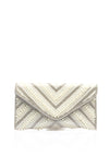 Zen Collection Diamante Pearl Envelope Clutch Bag, Silver
