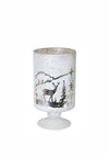Coach House Large Reindeer Candle Holder, White