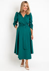 Coco Dolls Emo Wrap Maxi Dress, Forest Green