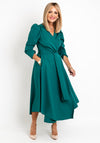 Coco Dolls Emo Wrap Maxi Dress, Forest Green