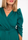 Coco Dolls Emo Wrap Maxi Dress, Forest Green