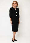 Coco Doll Brigette Button Detail Midi Dress, Black
