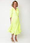 Coco Doll Emo Wrap Dress, Lime Green