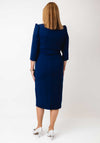 Coco Doll Faye Square Neck Pencil Midi Dress, Navy