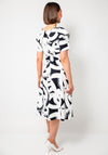 Coco Doll Gia Nala Abstract Print Dress, Black and White